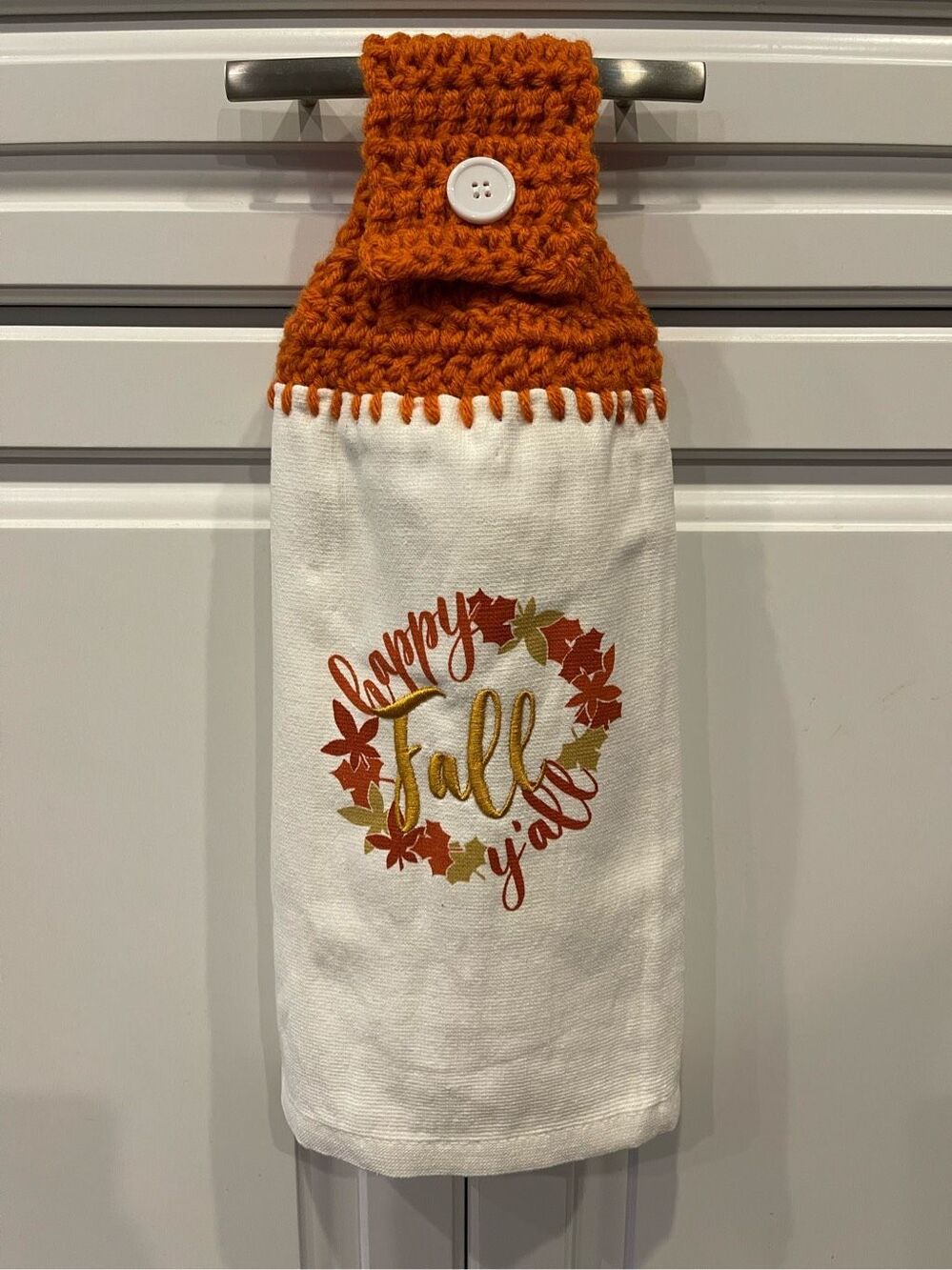 Crochet Top Kitchen Towel- Happy Fall Y’all 2 available